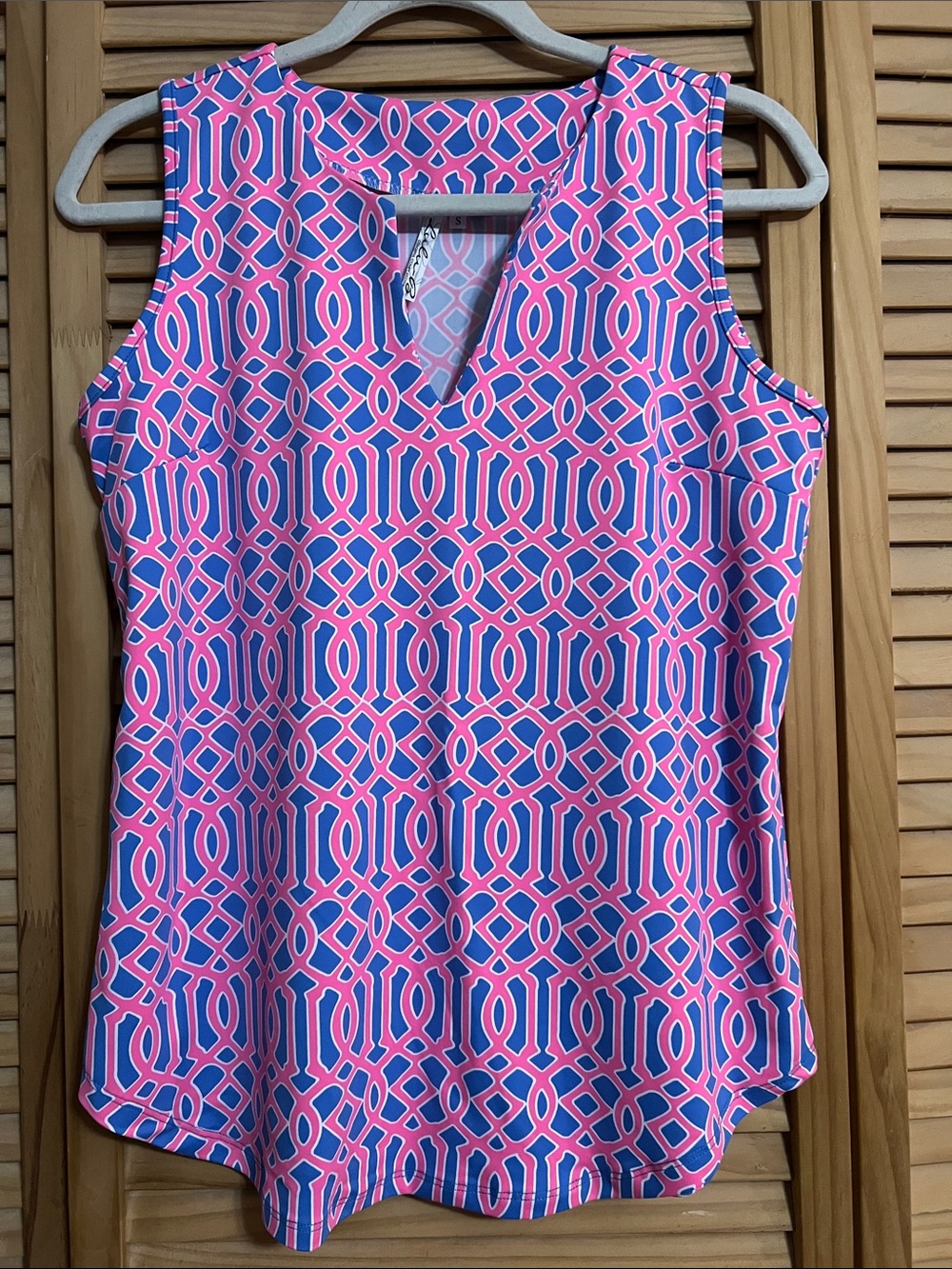 Lulu B Split Neck Sleeveless Top